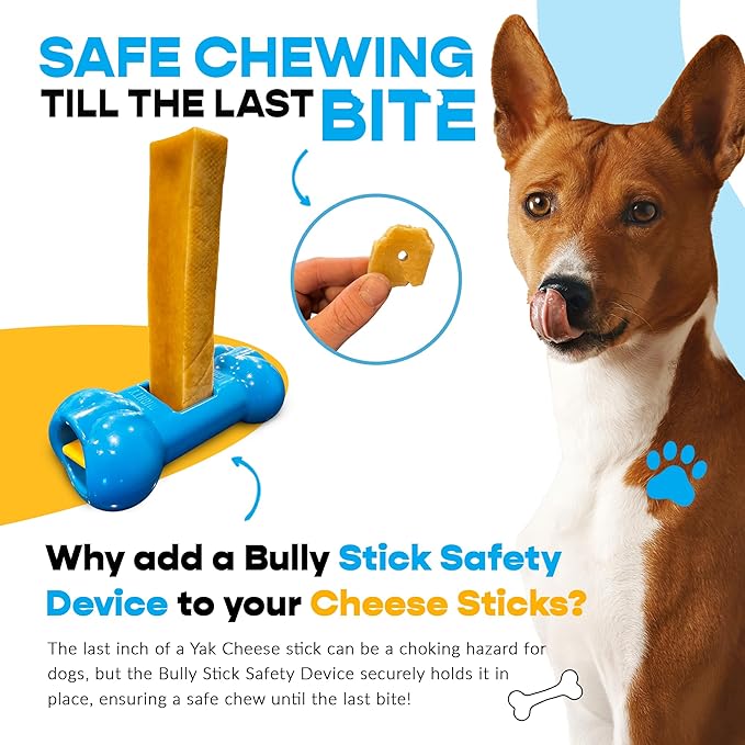 Yak Chew Holder Pack, Medium (4 Pieces) - Includes Yak Cheese Holder for Safe, Secure and Smarter Chewing. Also a Bully Stick Holder Too!
