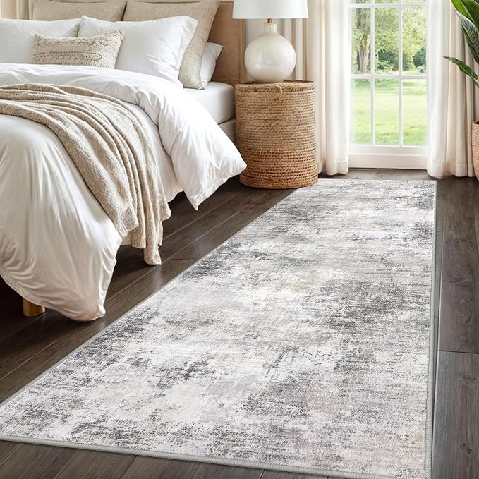 IOHOUZE Abstract Runner Rug 3x8 Ft Washable Runners