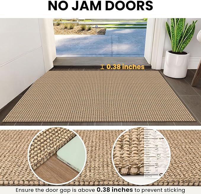 IOHOUZE Washable Runner Rug 2x5 Non Slip Rubber Backed Runners
