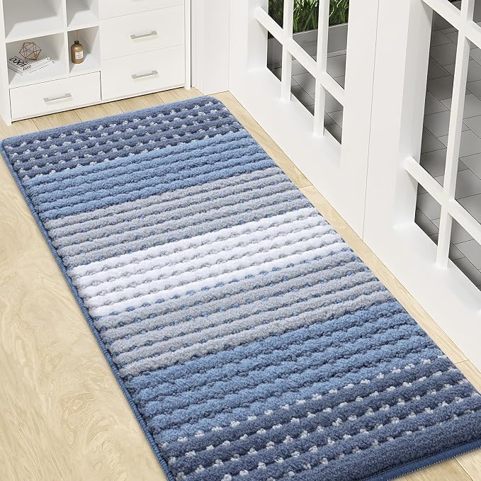 Kitinjoy Indoor Outdoor Door Mat, 47x20 Non-Slip Absorbent Dirt Trapper