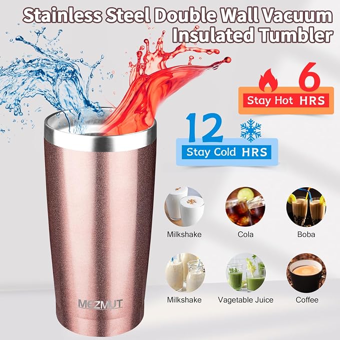 MEZMUT 20oz Insulated Tumbler Travel Coffee Mug