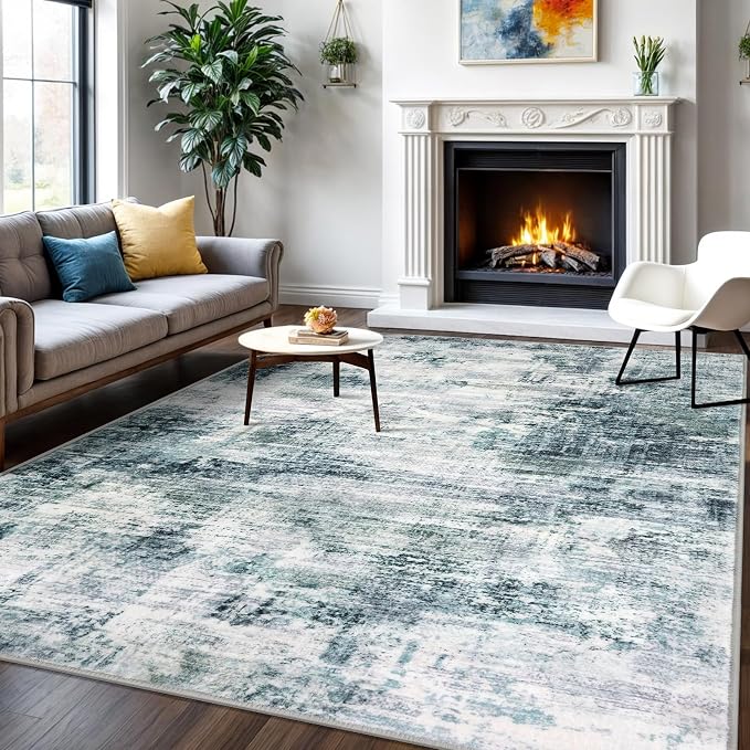 IOHOUZE Modern Abstract Area Rugs 6x9 Ft Washable Rugs