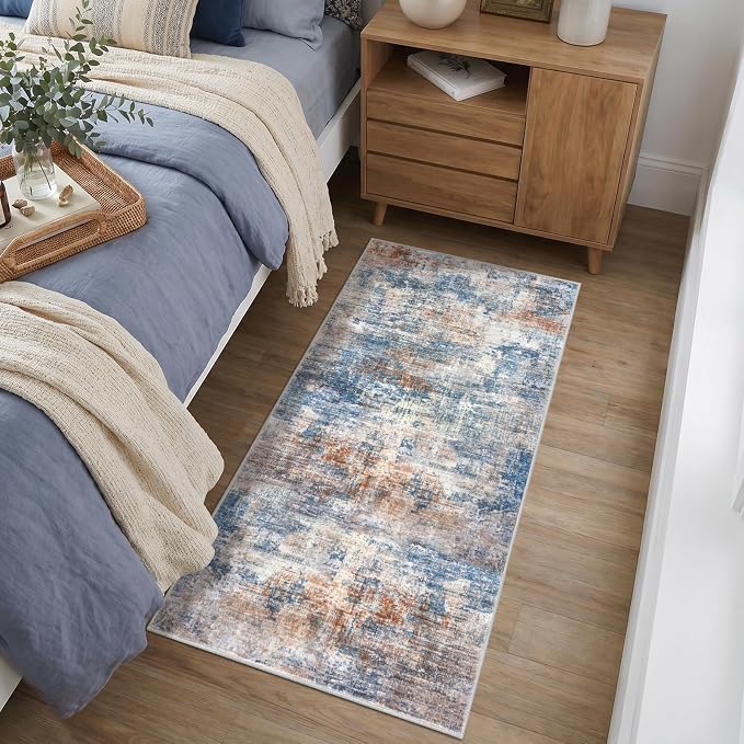 IOHOUZE Abstract Runner Rug 2x4 Ft Entryway Rugs Washable Door Mat Indoor