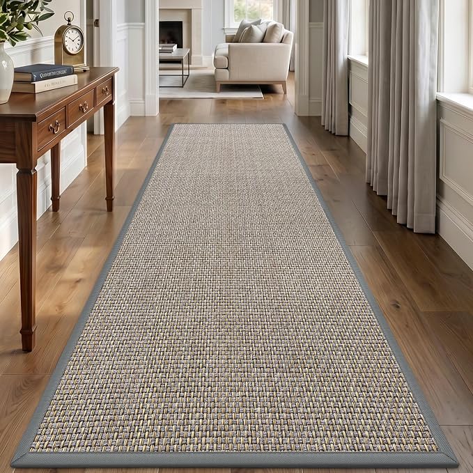 DEX Hallway Runner Rug 2'4''x8, Non Slip Rubber Backing Inside Entryway Carpet