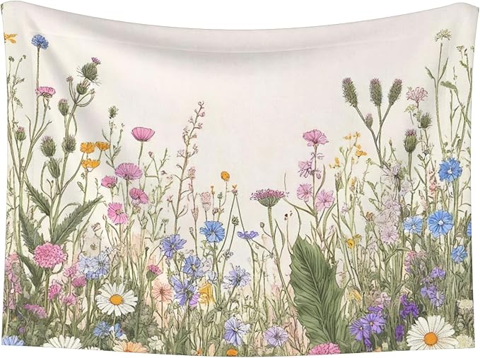 Waterproof Dog Blanket Soft Pet Blanket for Puppy Cat, Fleece Cat Throw Blankets for Furniture Bed Couch Sofa Reversible - Herbs and Wildflowers 1