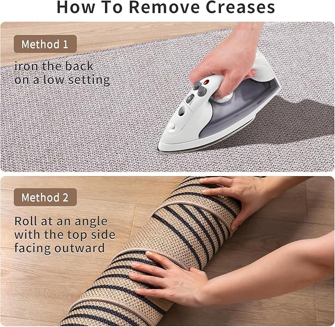 Easy Jute Rug 5x7 Large Washable Area Rug