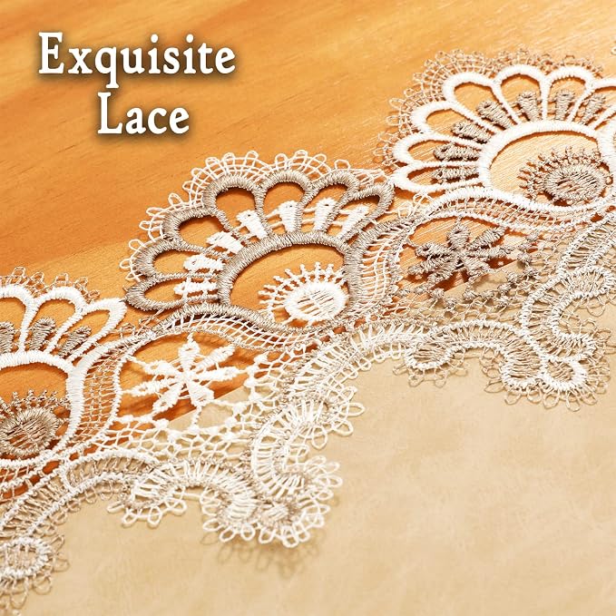 Lace Table Runner, Waterproof Oil-Proof PU Leather Table Runner