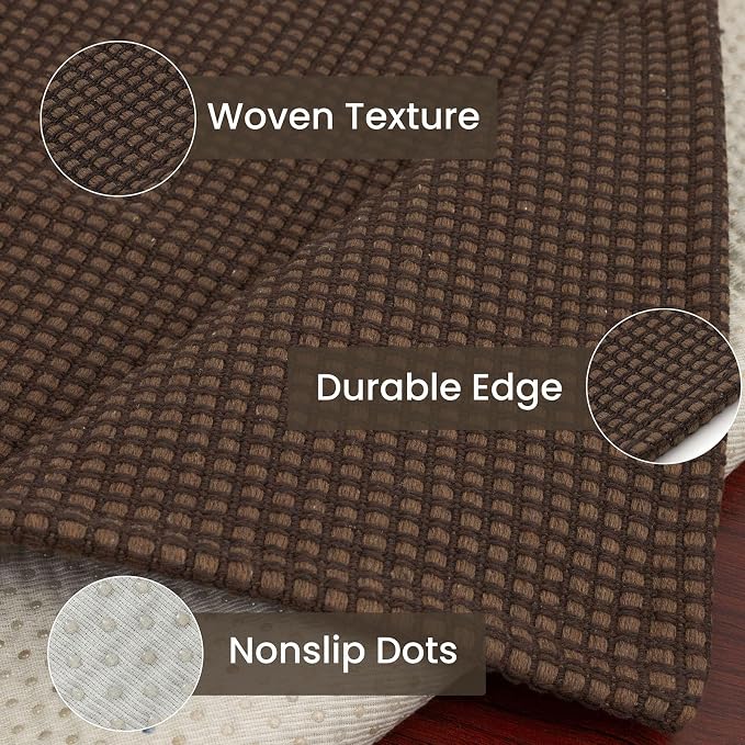 IOHOUZE Washable Area Rug 3x5 Non Slip Rubber Backed Woven Rugs