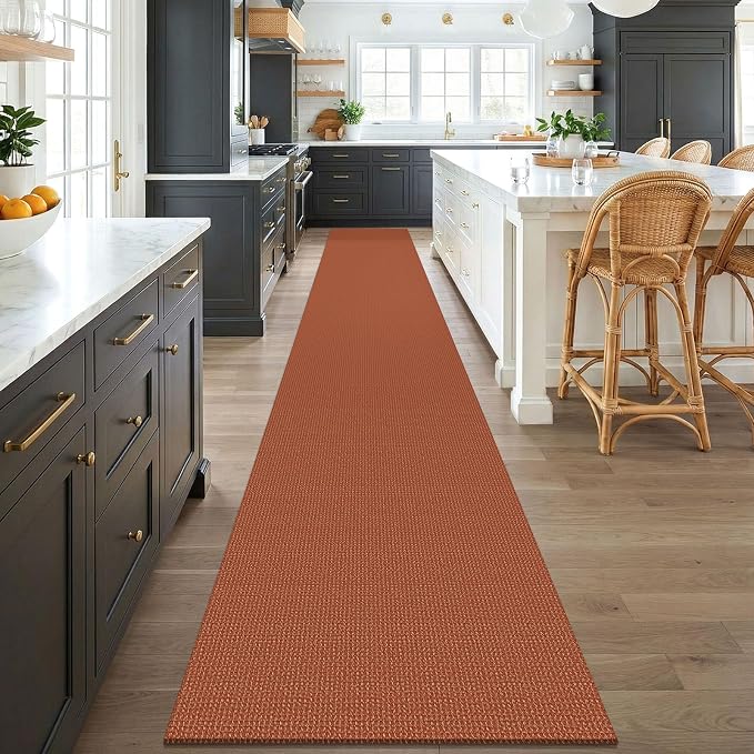 KOZYFLY Orange 2.5'x18' Runners Rugs