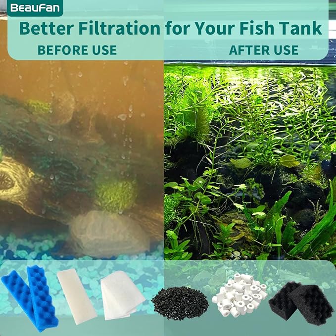 38 Pack Filter Media Kit for Fluval 406/407 Canister Filters, Replacement Bio