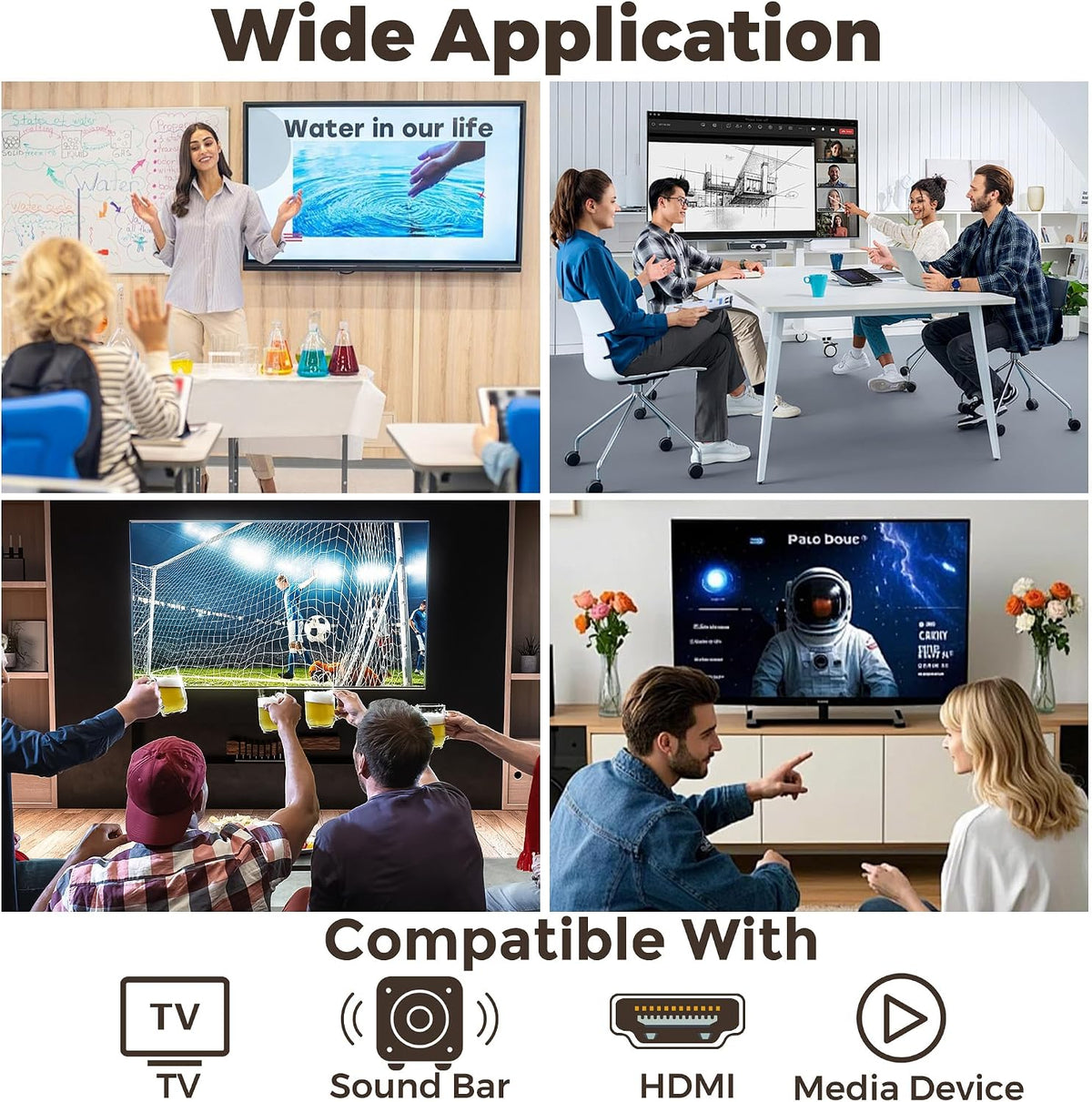 In Wall Cable Management Kit with Recessed Outlet Box, 4 Outlets, 9.8FT Cord, Hand Saw & Cable Ties, TV Cord Hider for Wall Mounted TV, Fits All Plugs, Easy Safe Cable Management for TV & Home Theater