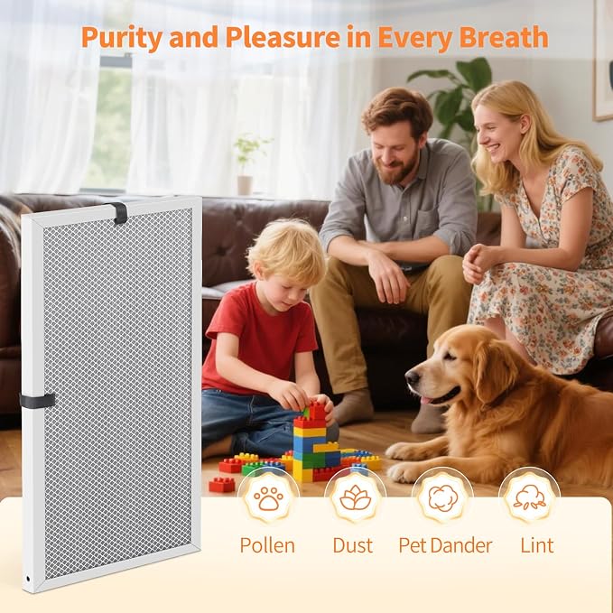 2-Pack 14x24x1 MERV 8 Reusable & Washable Electrostatic Air Filters