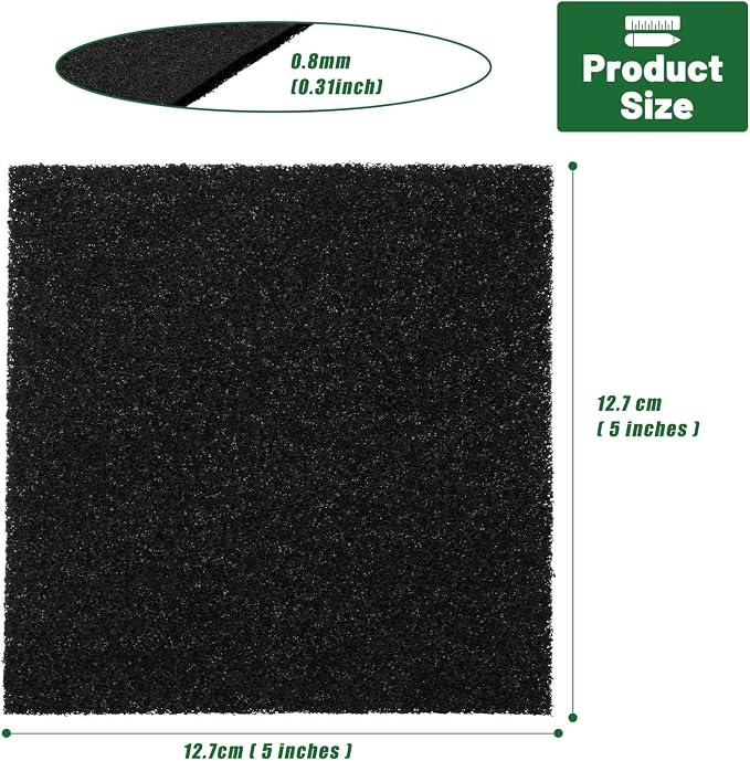 10 Pack Square Compost Bin Filters Spare Activated Carbon Filter Sheets