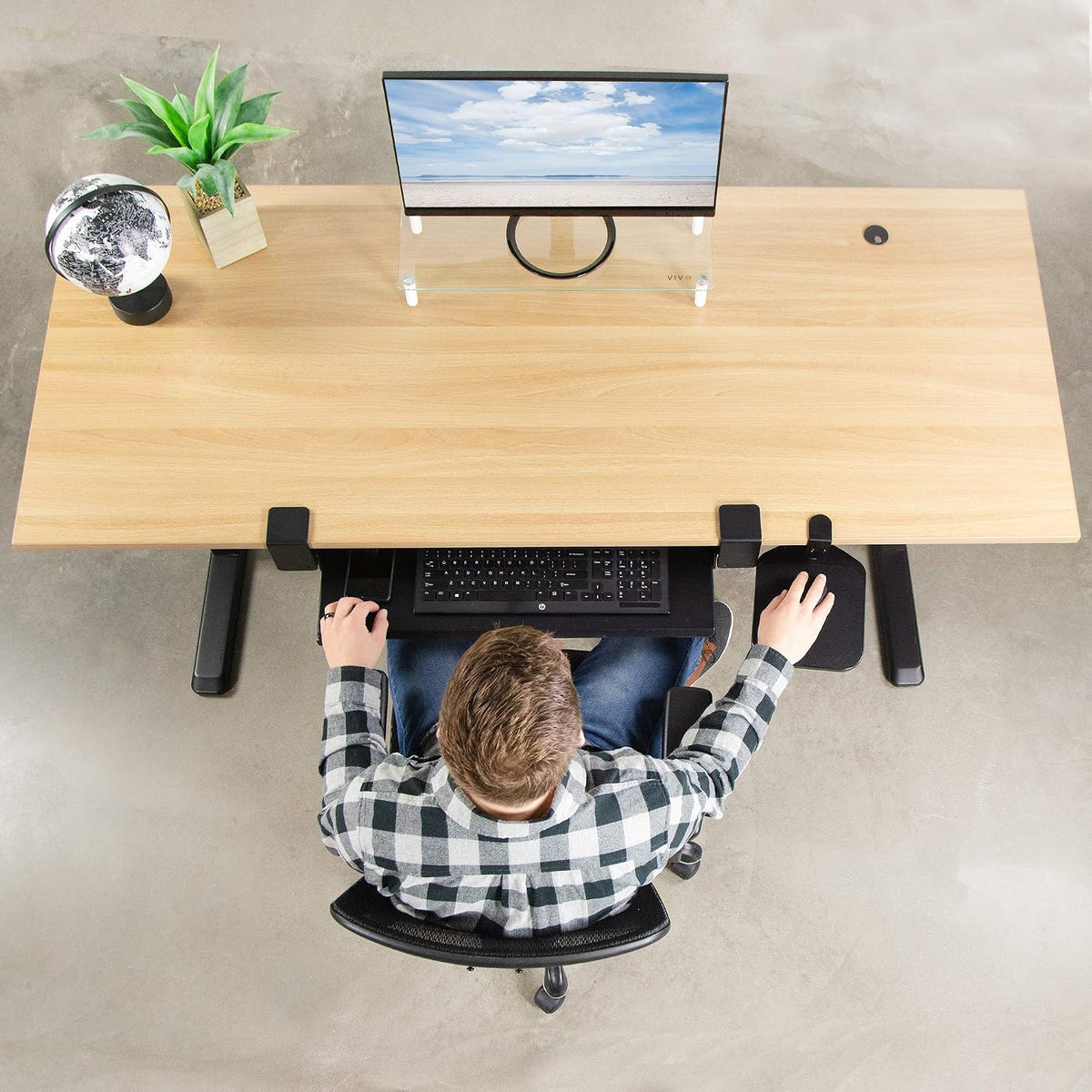 VIVO Black Clamp-on Mouse Pad Holder Platform, MOUNT-MS01A