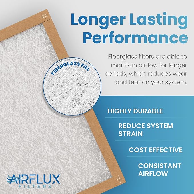 Fiberglass Air Filter -20x25x2Air Filter 12 Pack