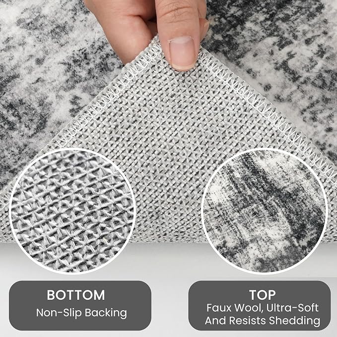 IOHOUZE Abstract Runner Rug 2x12 Ft Washable Runners