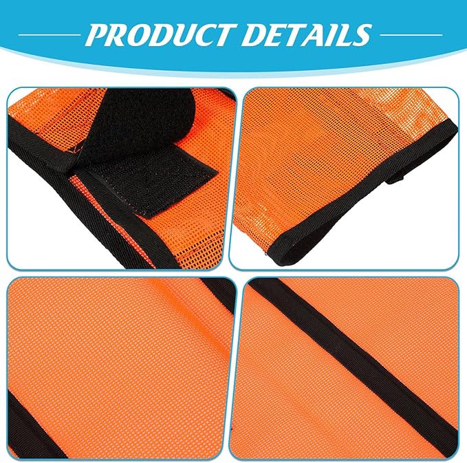 Sweetude Set of 16 Mesh Fly Boots for Horse Breathable Mesh Horse Boots Protective Leg Wraps for Preventing Flies and Mosquitoes Bites(Orange, Pink, Blue and Dutch Green,)