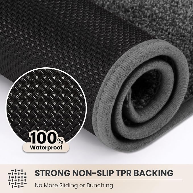 PURRUGS Dirt Trapping Door Mat 48" x 48", Non-Slip Machine Washable Entryway Rug