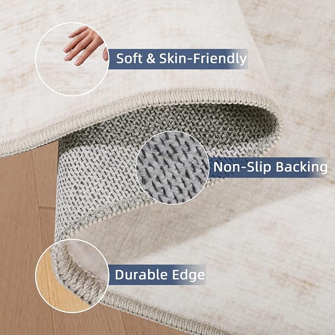 3x8 Runner Rug Non Slip Washable Rugs