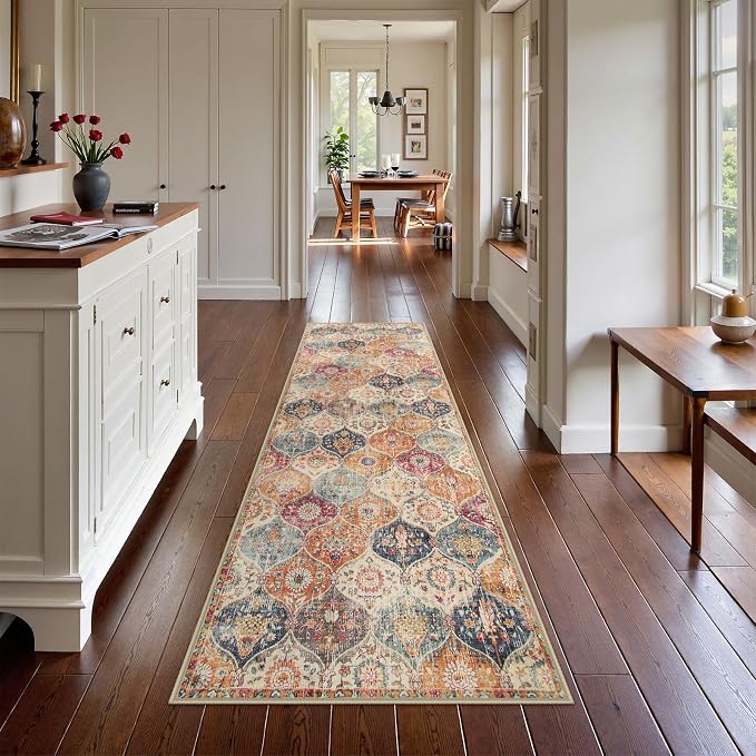 Lahome Moroccan Washable Kitchen Runner, 2x7 Runner Rug