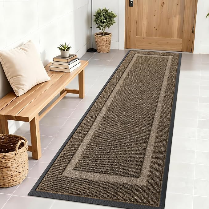OLANLY Front Door Mat Indoor Outdoor Entrance, Waterproof All-Season,