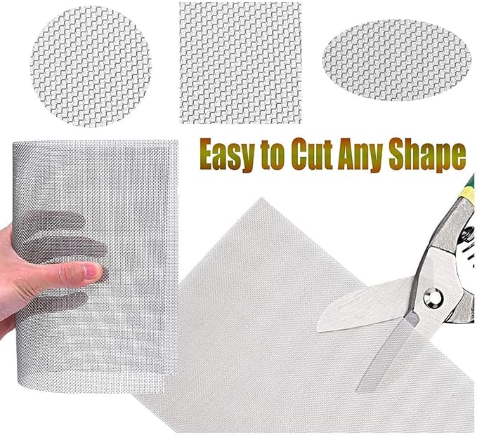 Stainless Steel Woven Wire Mesh, 304 Steel Wire Cloth, Insect Screen, Air Vent