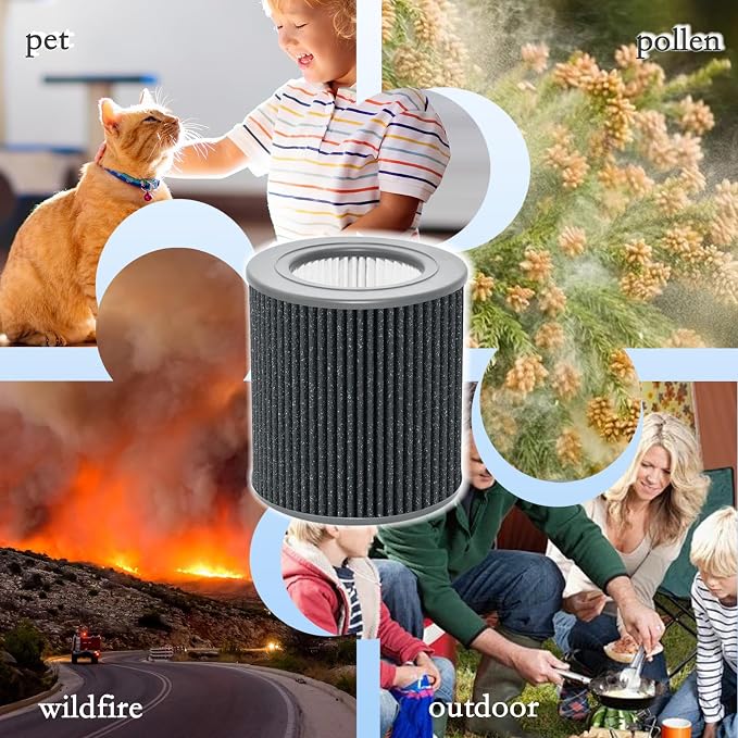 2 Pack Air Mini PECO-HEPA Replacement Filters Compatible