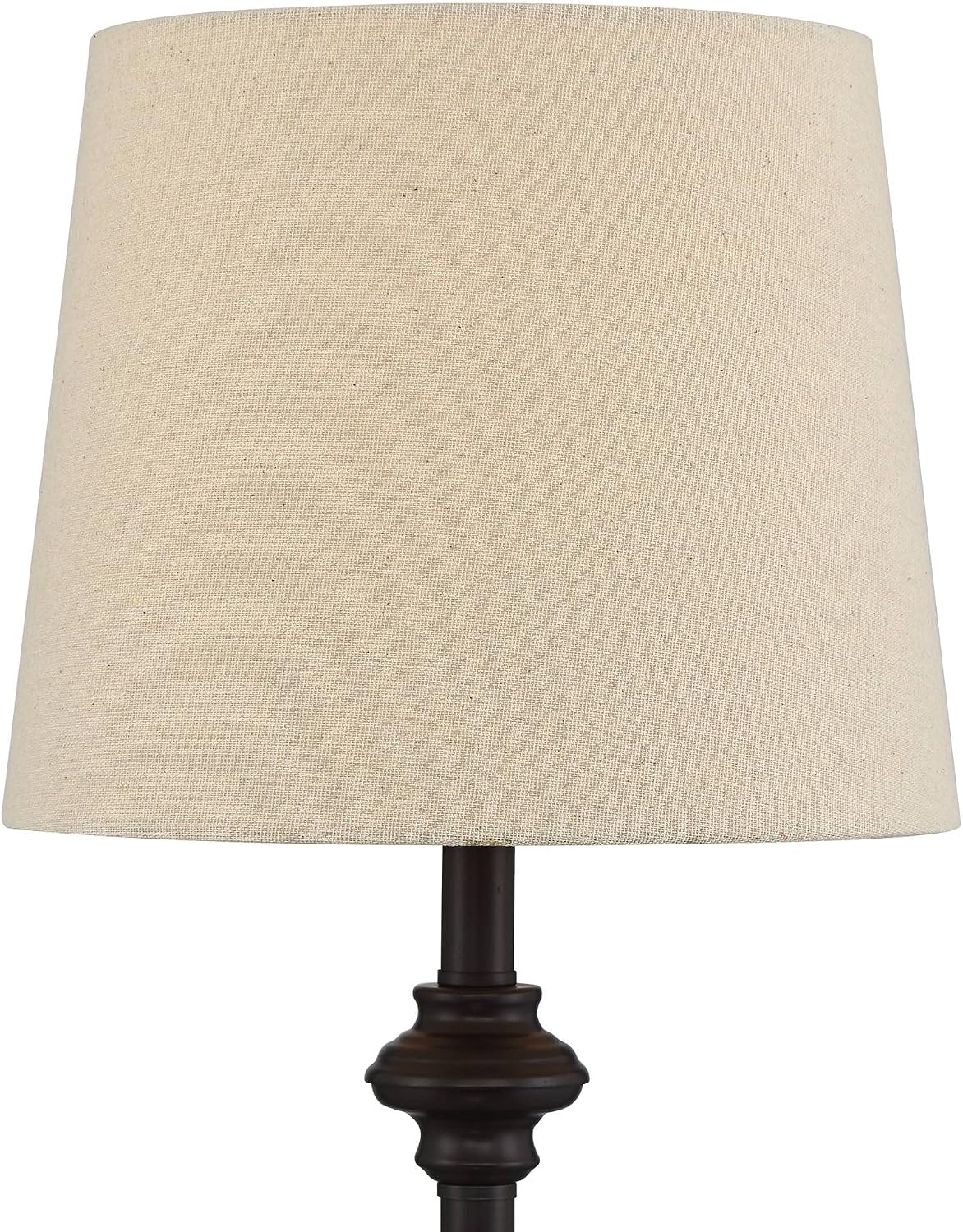Possini Euro Design Carter Traditional Table 3 Piece Floor and Table Lamp Set Bronze Metal Oatmeal Drum Shade Decor for Living Room Bedroom House Bedside Nightstand Home Office Reading Family