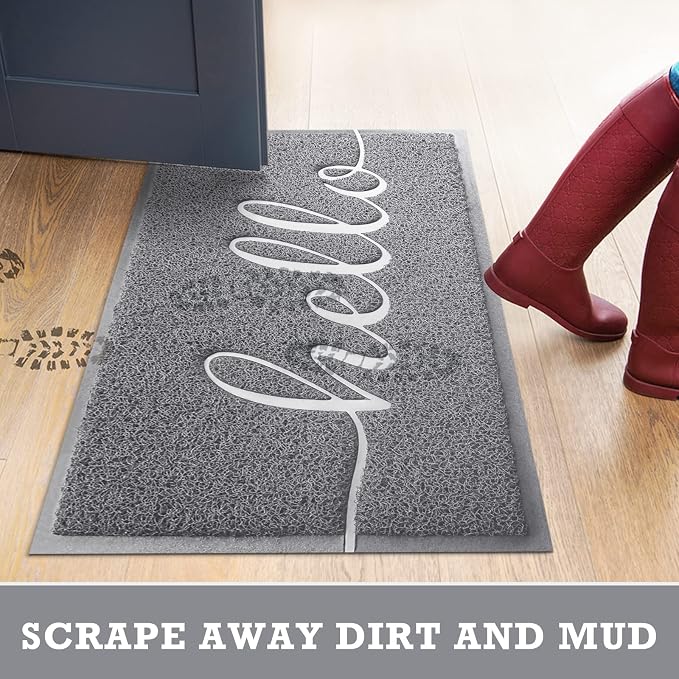 CozyBounty Door Mat Hello Mats Outdoor Indoor Non-Slip Doormat