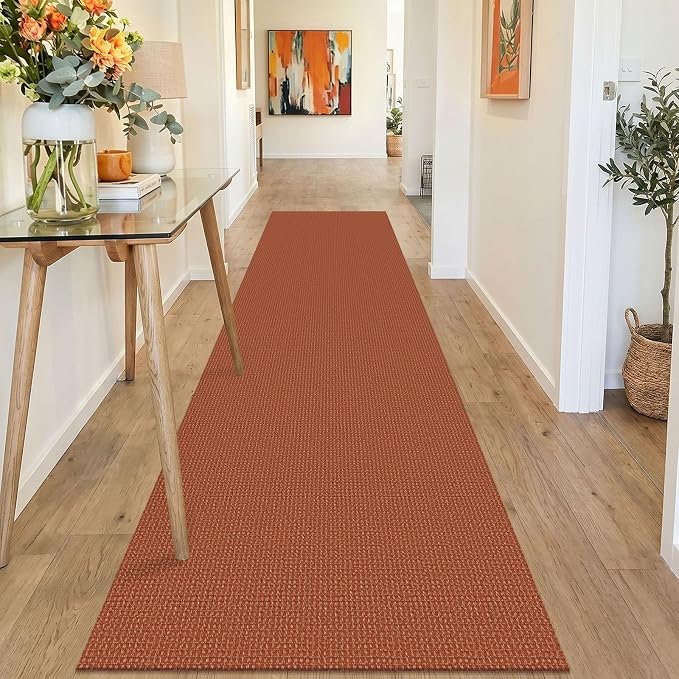 IOHOUZE Washable Runner Rug 2.6x10 Non Slip Rubber Backed Long Hallway Runner