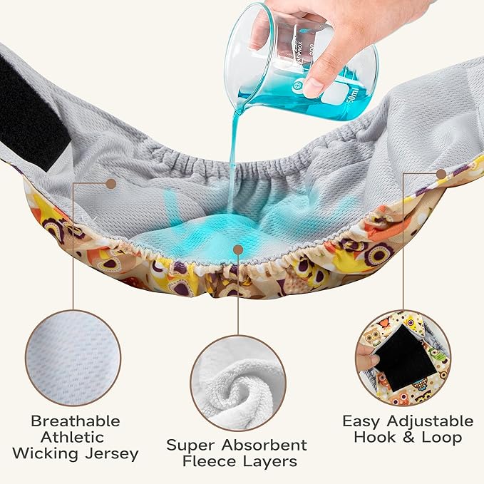 Male Dog Diapers, High Absorbing Dog Belly Bands for Male Dogs, Washable Reusable Dog Males Wraps(5 Pack)