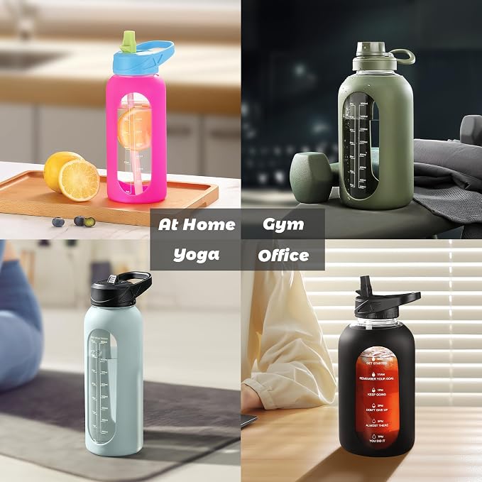 CIVAGO 40 oz Glass Water Bottle
