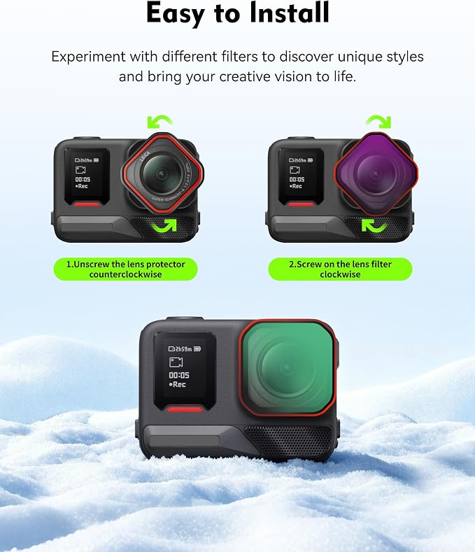PL Polarizing Filter for Insta360 Ace Pro2, Circular Polarizer Lens Eliminates