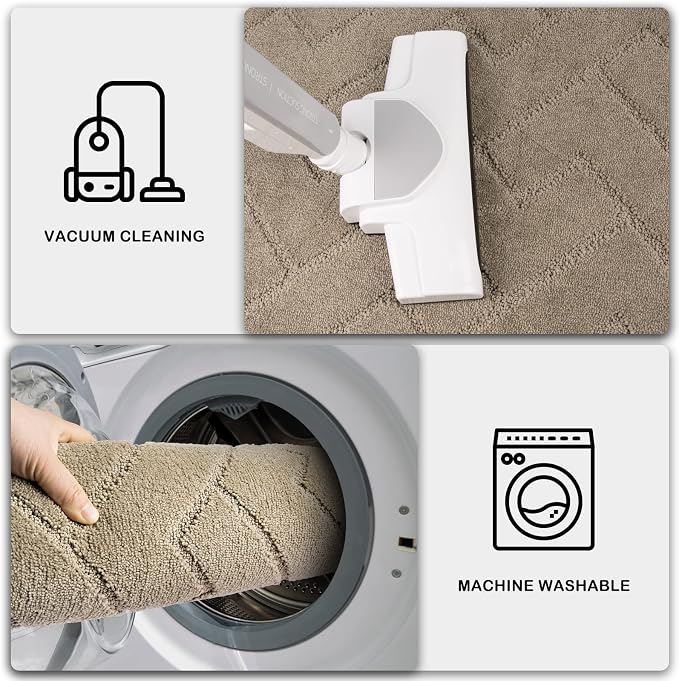 PURRUGS Dirt Trapping Door Mat 24" x 84", Non-Slip Machine Washable Entry Rug