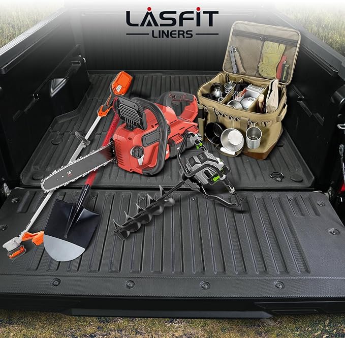 LASFIT Tailgate Mat for Toyota Tacoma 2024-2026 (Not Fit Drop-in Liners), All Weather Truck Tailgate Liner for Tacoma TPE Tailgate Protector Liner Tacoma 2024 2025 2026 Accessories, Black