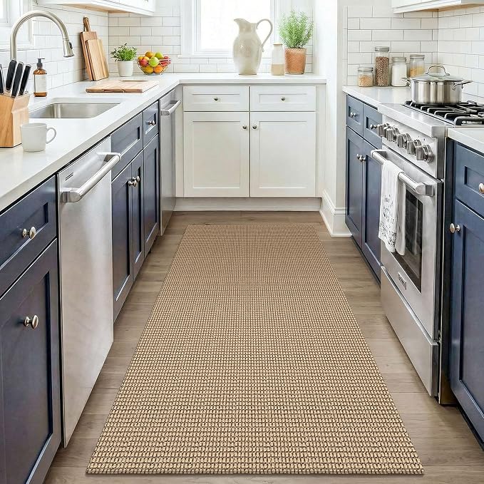 KOZYFLY Washable 3x4 Woven Entry Area Rug, Braided Throw Rugs