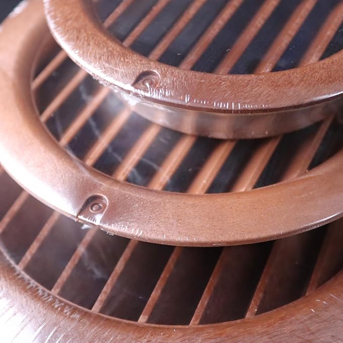 VENTS-US - 4" Brown Pack of 6 Plastic Round Vent Covers