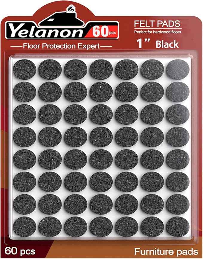 Yelanon Felt Furniture Pads -60 Pcs Premium Felt Pads
