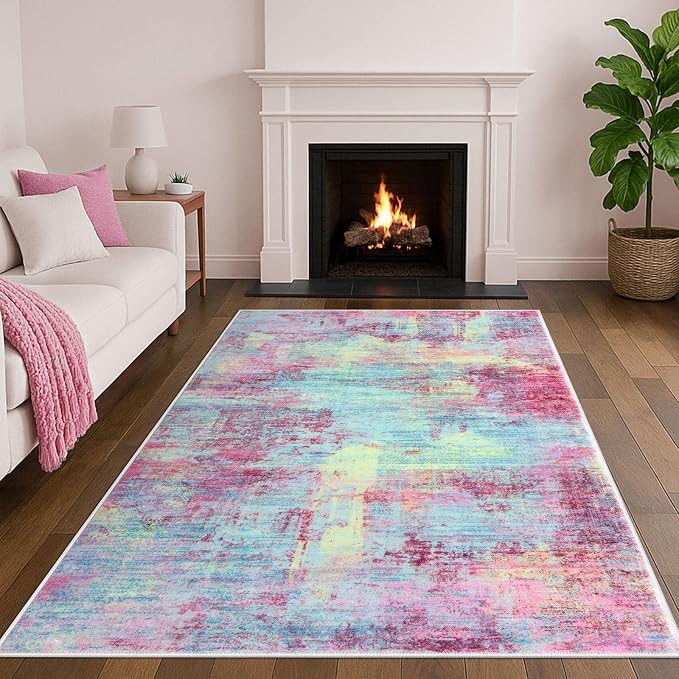 IOHOUZE Abstract Area Rugs 5x7 Ft Washable Rugs