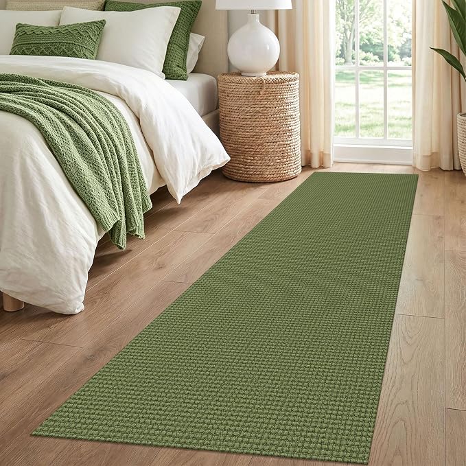 IOHOUZE Washable Runner Rug 2.6x8 Non Slip Rubber Backed Wide Hallway Runner