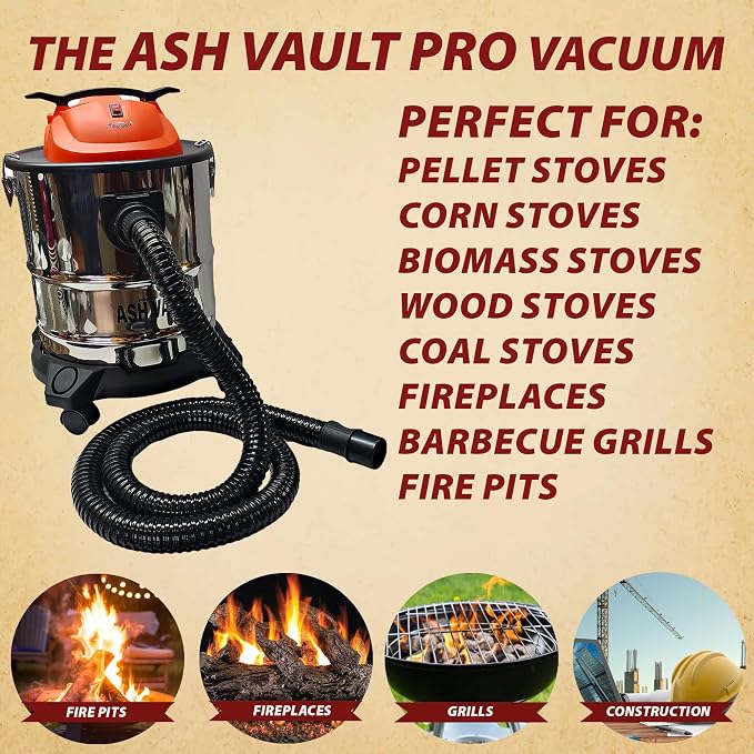 Pellethead Ash Vault Pro | 10-Amp Ash Vacuum