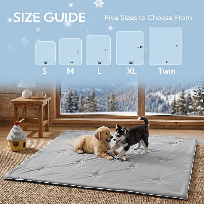 Soulbond Cooling Blanket for Extra Large Dogs - Q-MAX>0.45, Washable Cool Pet Cats Throw Blanket for Hot Weather, Self-Cooling Soft Dog Mat for Bed Crates Couch Sofa Cars(50"x60", Dark Gray)
