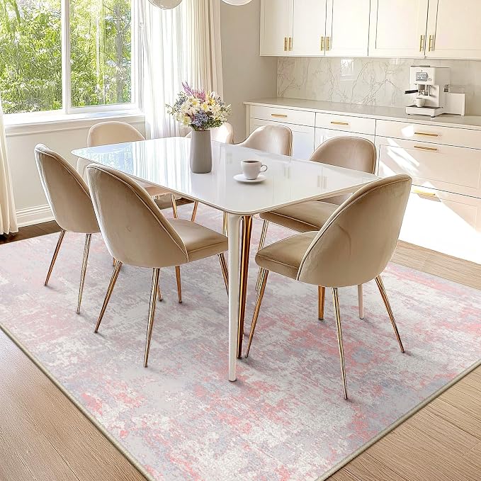 RELEANY Washable Area Rugs 6'x9' Non-Slip Modern Abstract Soft