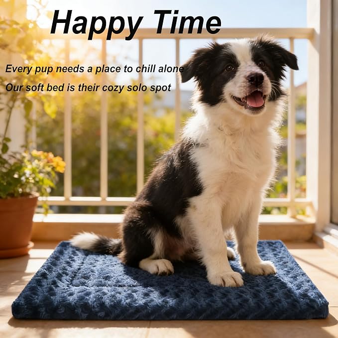Dog Bed Mat - Reversible Dog Crate Bed Mats, Soft & Breathable Kennel Pad, Durable Crate Bed for Small Medium Large Dogs & Cats