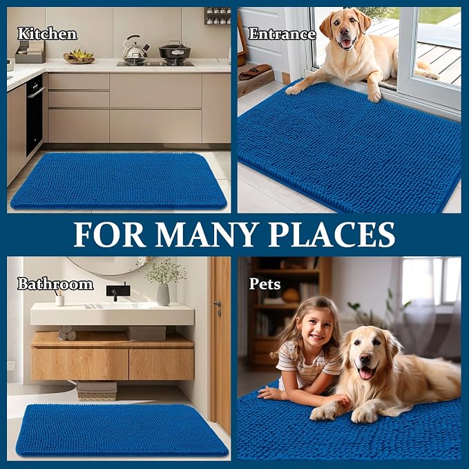 OLANLY Dog Door Mat for Muddy Paws 40x32, Absorbs Moisture and Dirt, Absorbent