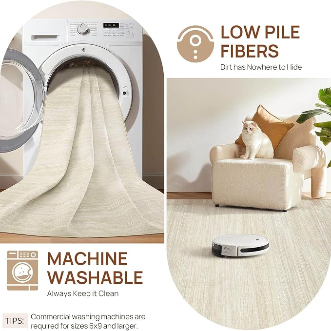 UERMEI 7x9 Washable Area Rug