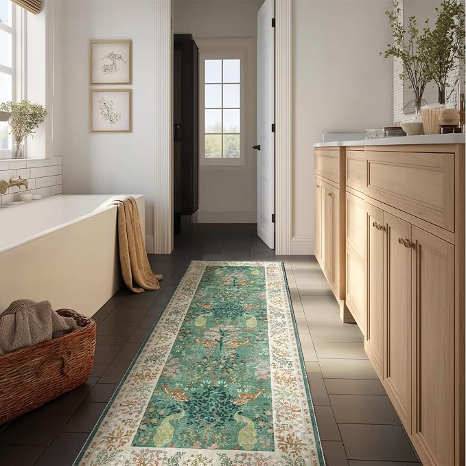 Runner Rug Washable Kitchen Runner: 2'x 6' Hallway Runner Rugs Stain Resistant