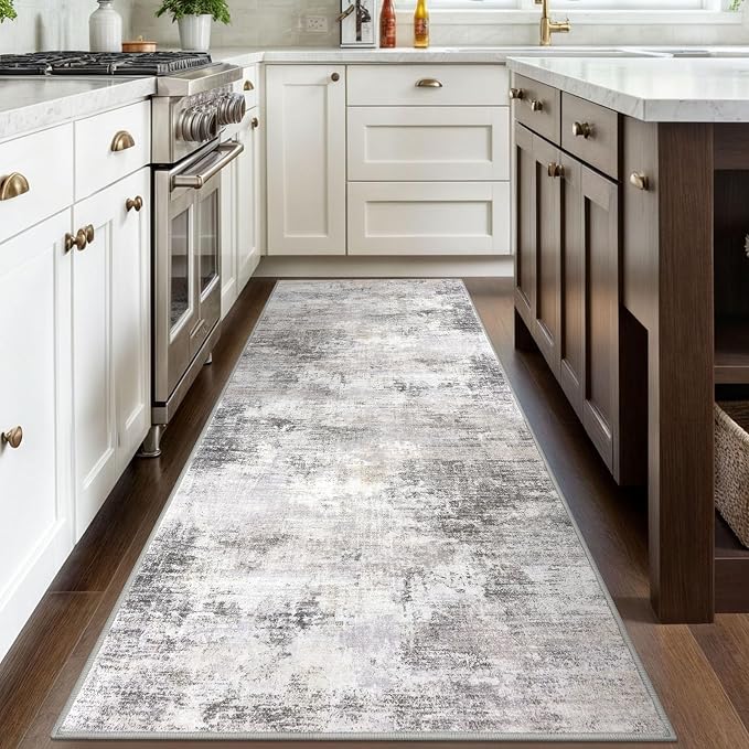IOHOUZE Abstract Runner Rug 3x8 Ft Washable Runners