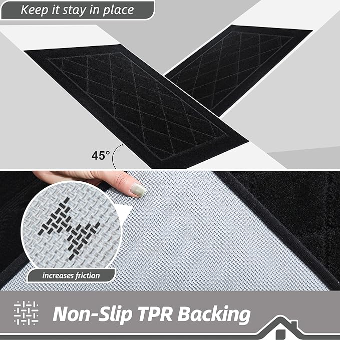 BEQHAUSE Dirt Trapper Door Mat 24" x 60", Doormat Non-Slip Entryway Rugs