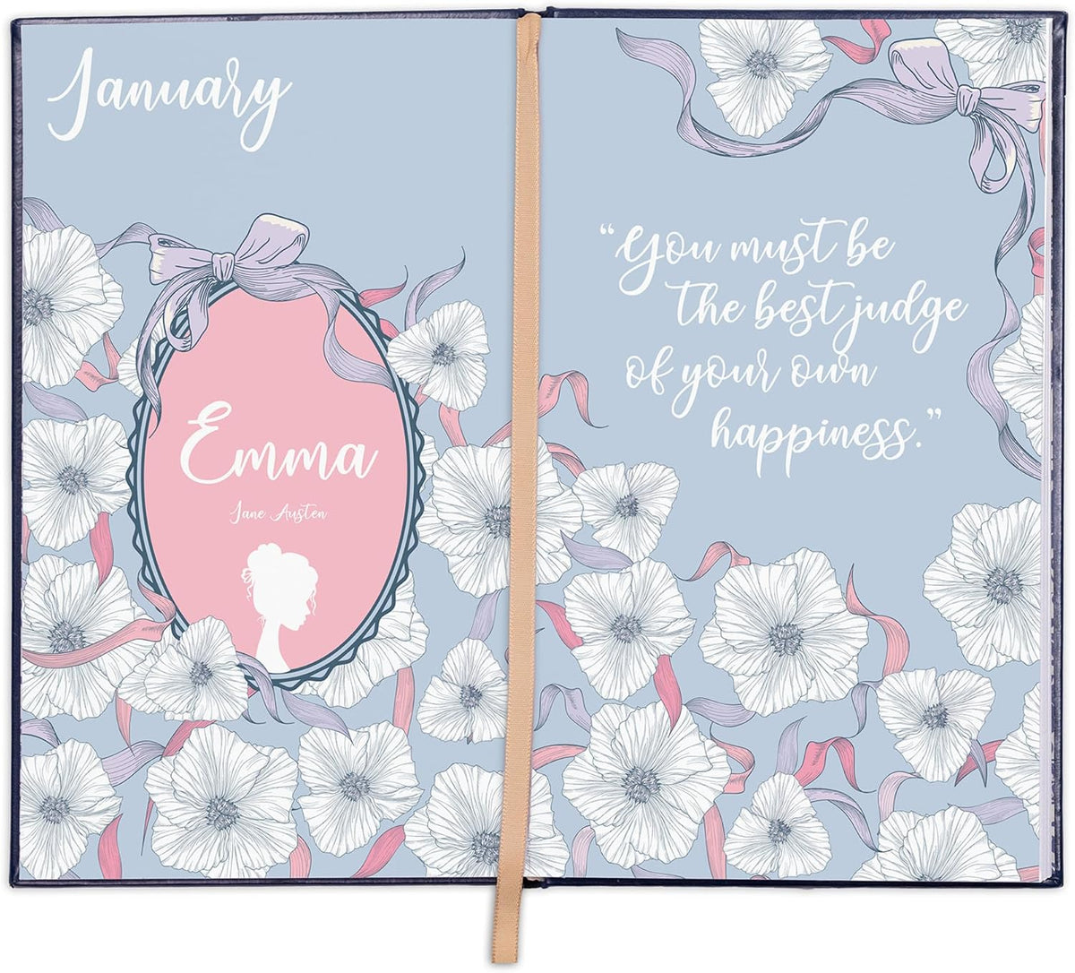 Steel Mill & Co 8.25" x 5" Monthly & Weekly 12-Month Planner Dated January 2026 - December 2026, Book Lover's Organizer with Vegan Leather Cover with Gold Foil, Quotes & Art from Classic Novels (Literary Classics)